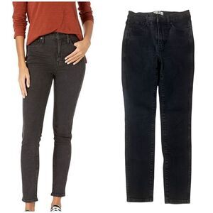 Madewell 10” High-Rise Skinny Jeans Black Wash Size 26